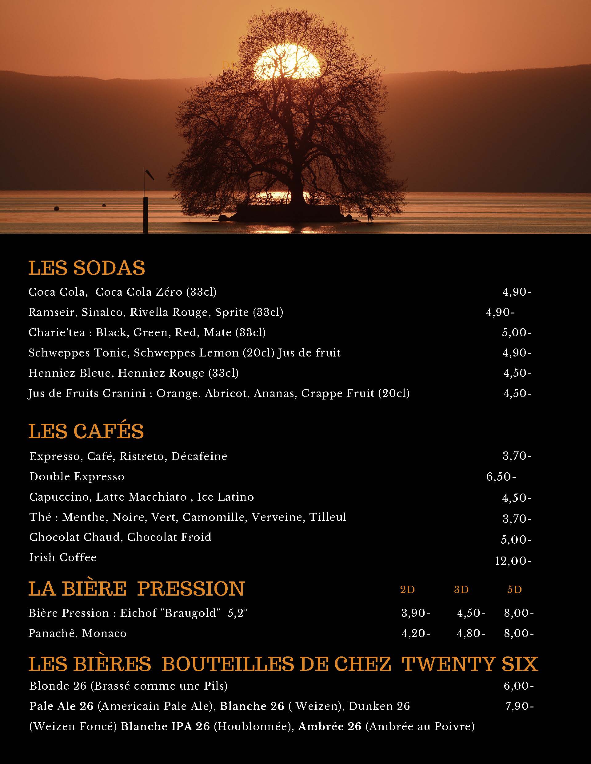Carte des vins et Cocktails